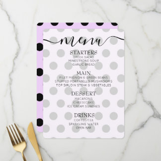 Menu Pontos Retrô Personalizados