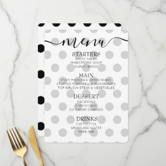 Menu Pontos Retrô Personalizados
