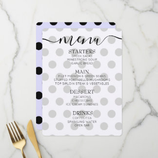 Menu Pontos Retrô Personalizados