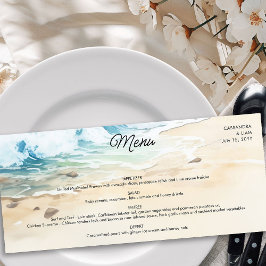 Menu Praia Casamento Costeiro do Oceano Azul