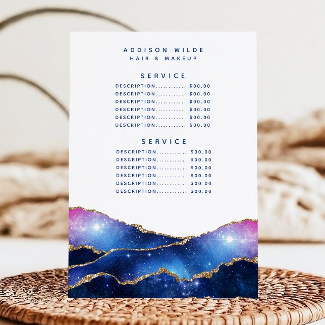 Menu Preço do Serviço de Salão Agate Galaxy Celestial S (Criador carregado)