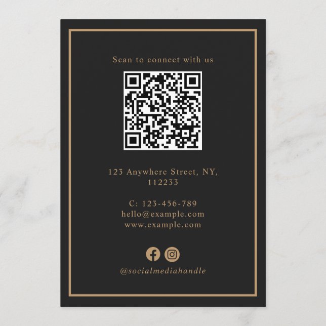 Menu Preços de Cuidados com Animais de Estimação Preto  (Verso)