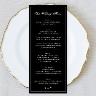 Menu Premium enquadrado | Casamento por Monograma Elega