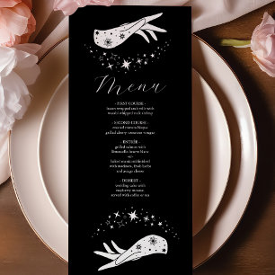 Menu Preto Branco O Casamento Do Tarot Card Dos Amantes