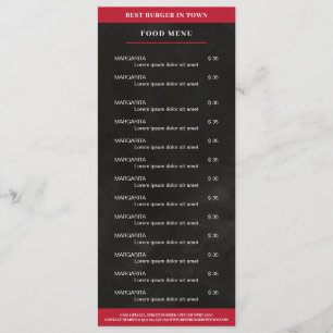 Menu Preto, vermelho