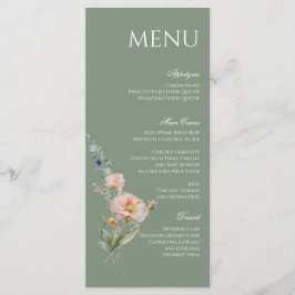 Menu Primavera Garden Pastel Romance Design
