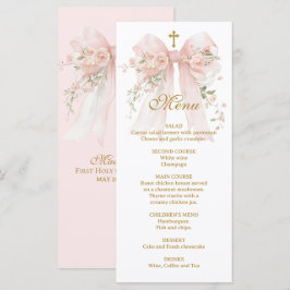 Menu Primeira Comunhão com Laço Floral - Coquette