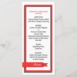 Menu / Programa de Casamento da Faixa Vermelha