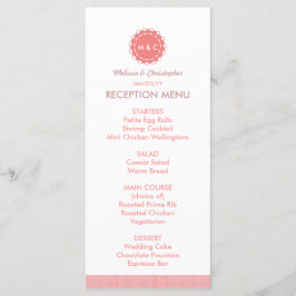 Menu / Programa de Casamento de Flor de abstrato