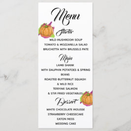 Menu Pumpkin