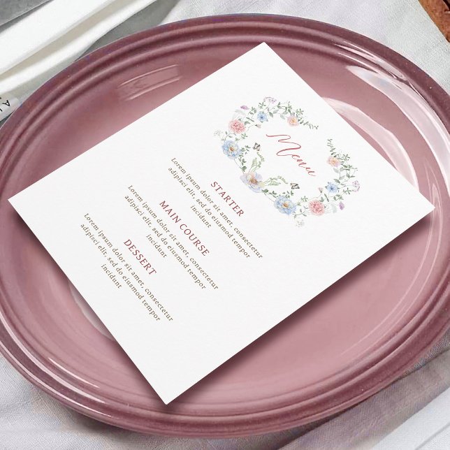 Menu Quadro Floral Elegante (Criador carregado)