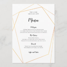 Menu Quadro geométrico simples e Dourado elegante