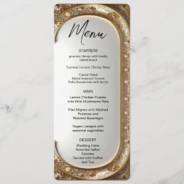 Menu Quadro Ornamentado Dourado