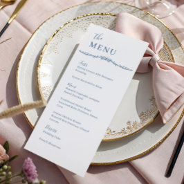Menu Rambling Rose Steel Blue Crest Casamento Jantar