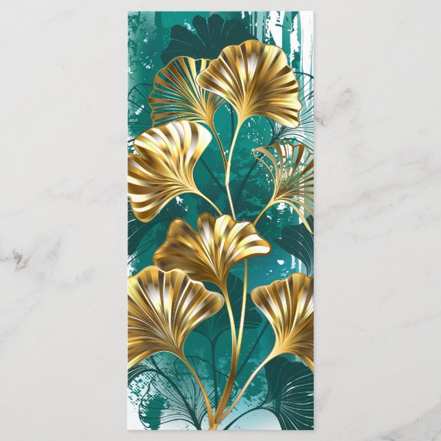 Menu Ramificação com Ouro deixa Ginko Biloba (Frente)