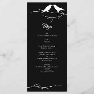 Menu Ravens Gothic Wedding
