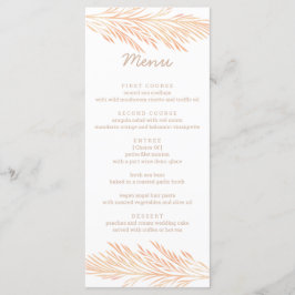 Menu Recepção Chic Floral de Casamento de Grass Pampas