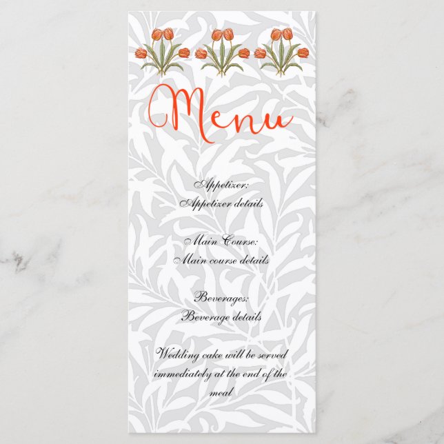 Menu recepção de casamento (Frente)