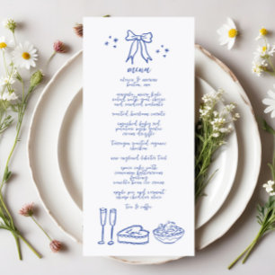 Menu Recepção de casamento do Arco de porta manusc