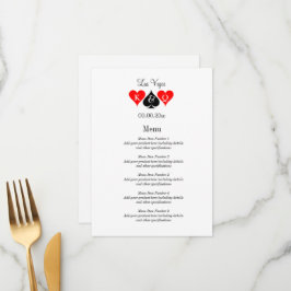 Menu Recepção de casamento Inesquecível de Las Vegas