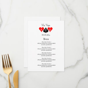 Menu Recepção de casamento Inesquecível de Las Vegas