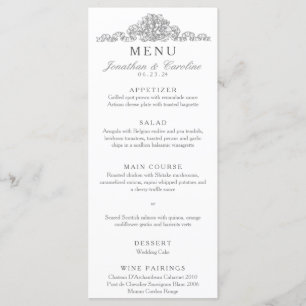 Menu Recepção de Cinzas Versalhes Elegante