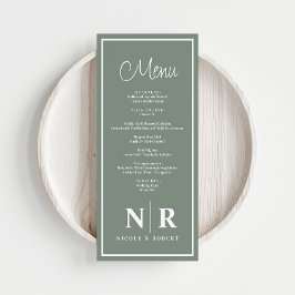 Menu Recepção De Monograma De Casamento Ou Janto De Noi