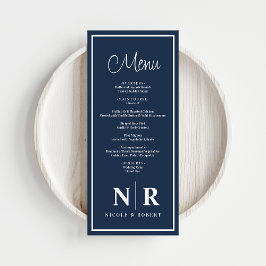 Menu Recepção De Monograma De Casamento Ou Janto De Noi