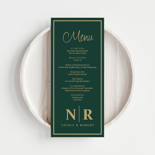 Menu Recepção De Monograma De Casamento Ou Janto De Noi (Criador carregado)