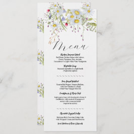 Menu Recepção de Primavera de Casamento de Selvagens