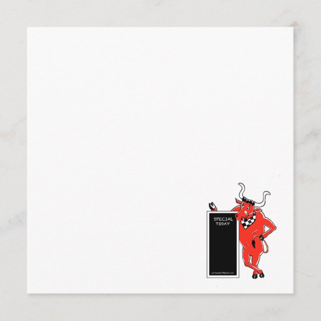 menu Red Steer Chalkboard (Frente)