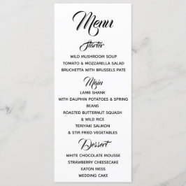 Menu Red Tartan