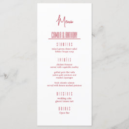 Menu Red Wedding