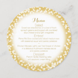 Menu Redondo do Sparkle Dourado