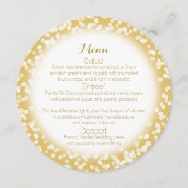 Menu Redondo do Sparkle Dourado
