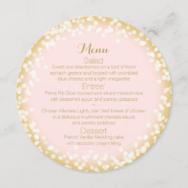 Menu Redondo Rosa e do Sparkle Dourado