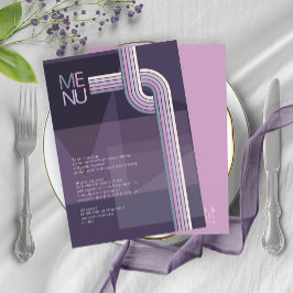 Menu Refined Lines Geométrico Wedding ID983