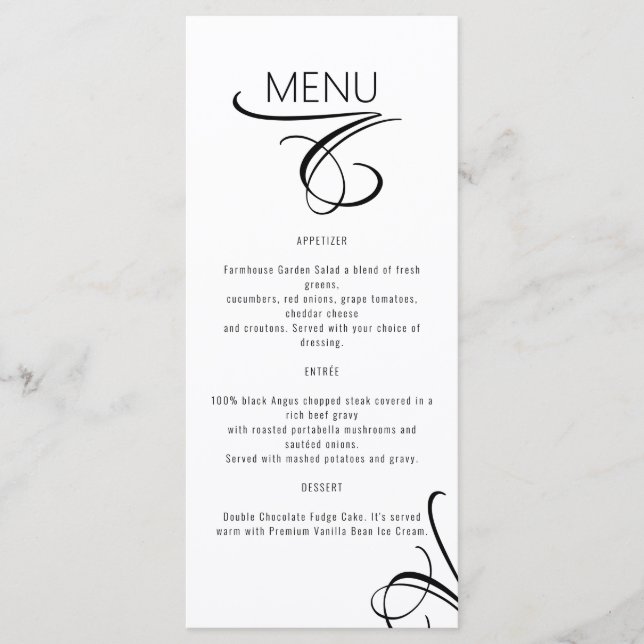 Menu Restaurant Cafe Lounge (Frente)