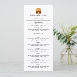 Menu Restaurante Cute Burger