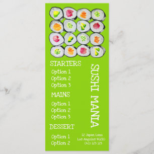 Menu Restaurante japonês sushi cardápio jantar wasabi
