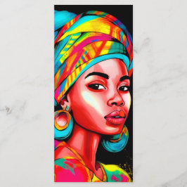 Menu Retrato Vibrante com Folheto Colorido