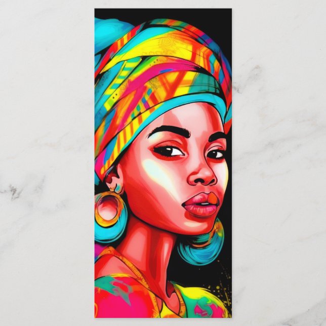 Menu Retrato Vibrante com Folheto Colorido (Frente)