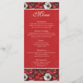 Menu Romantic Anemones Sparkle City Wedding