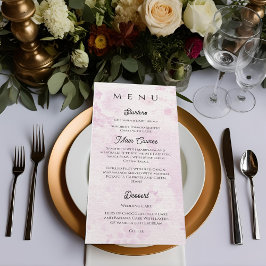 Menu Romantic Café Illustration Wedding Dinner 