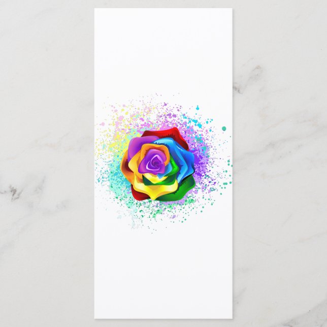 Menu Rosa de arco-íris colorido (Frente)