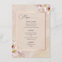 Menu Rosa Dourado Azalea Wedding