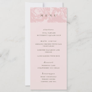 Menu rosa Dourado Bloom Wedding