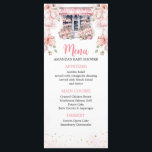 Menu Rosa Esbranquiçada Ela está fora do Chá de panela<br><div class="desc">Cor-de-rosa-rosa Ela está fora do mercado Cartão do menu do Chá de panela Todas as palavras podem ser personalizadas</div>