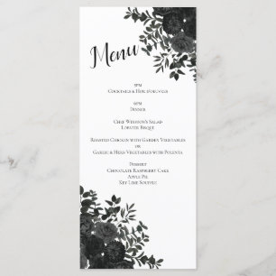 Menu Rosa Gótico Branco e Preto