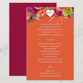 Menu Rosa Laranja e Rosa Rosa Rosa